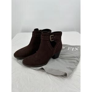 Market & Spruce Womens O'Hara Studded Booties Size 9 Brown Suede Ankle Boho